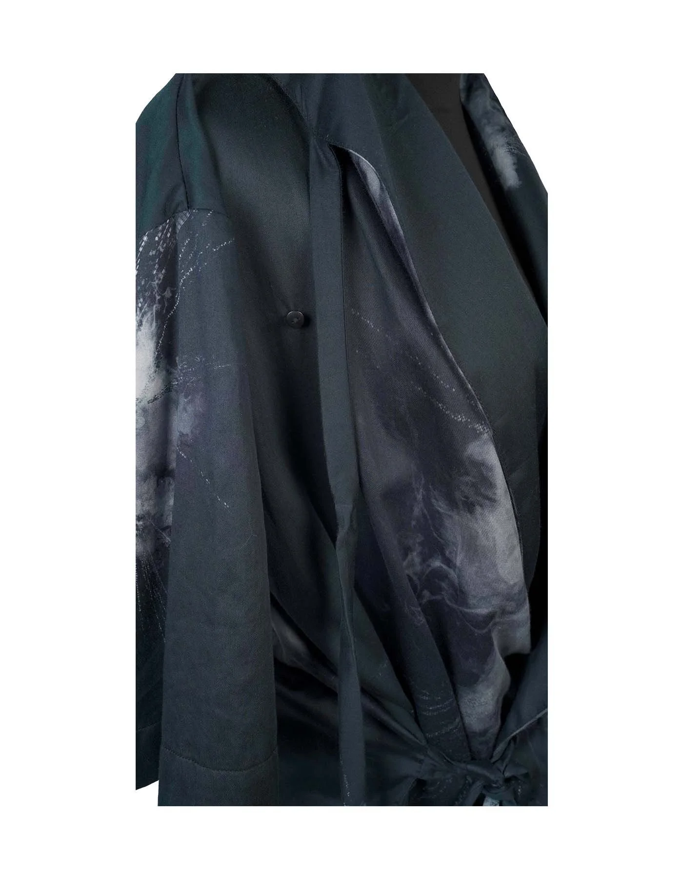 INF Kimono Style Deconstructed Shirt With Short Sleeves — INF